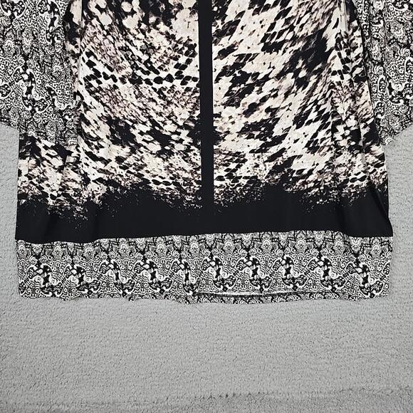 STYLE & CO Woman TUNIC BLOUSE size 3X brown/white snake print 3/4 sleeve - Picture 14 of 14